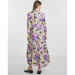 Robe chemise vert en viscose Zoé