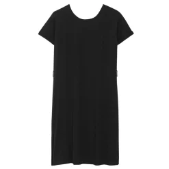Robe coupe crayon ouverture dos réédition Olivia noir en viscose