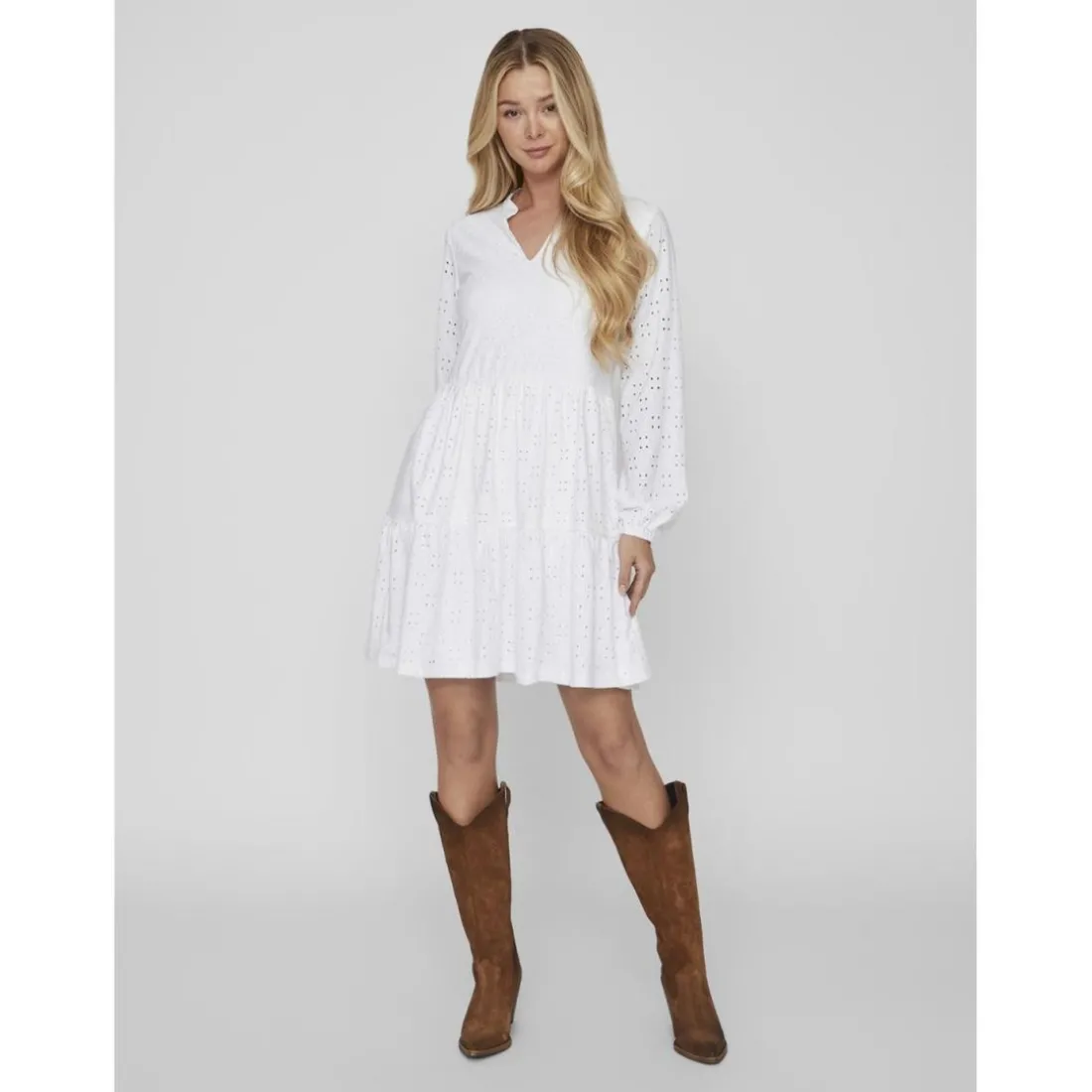 Robe courte blanc Isla