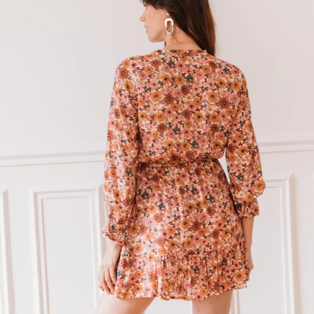 Robe courte Claire Réédition en viscose