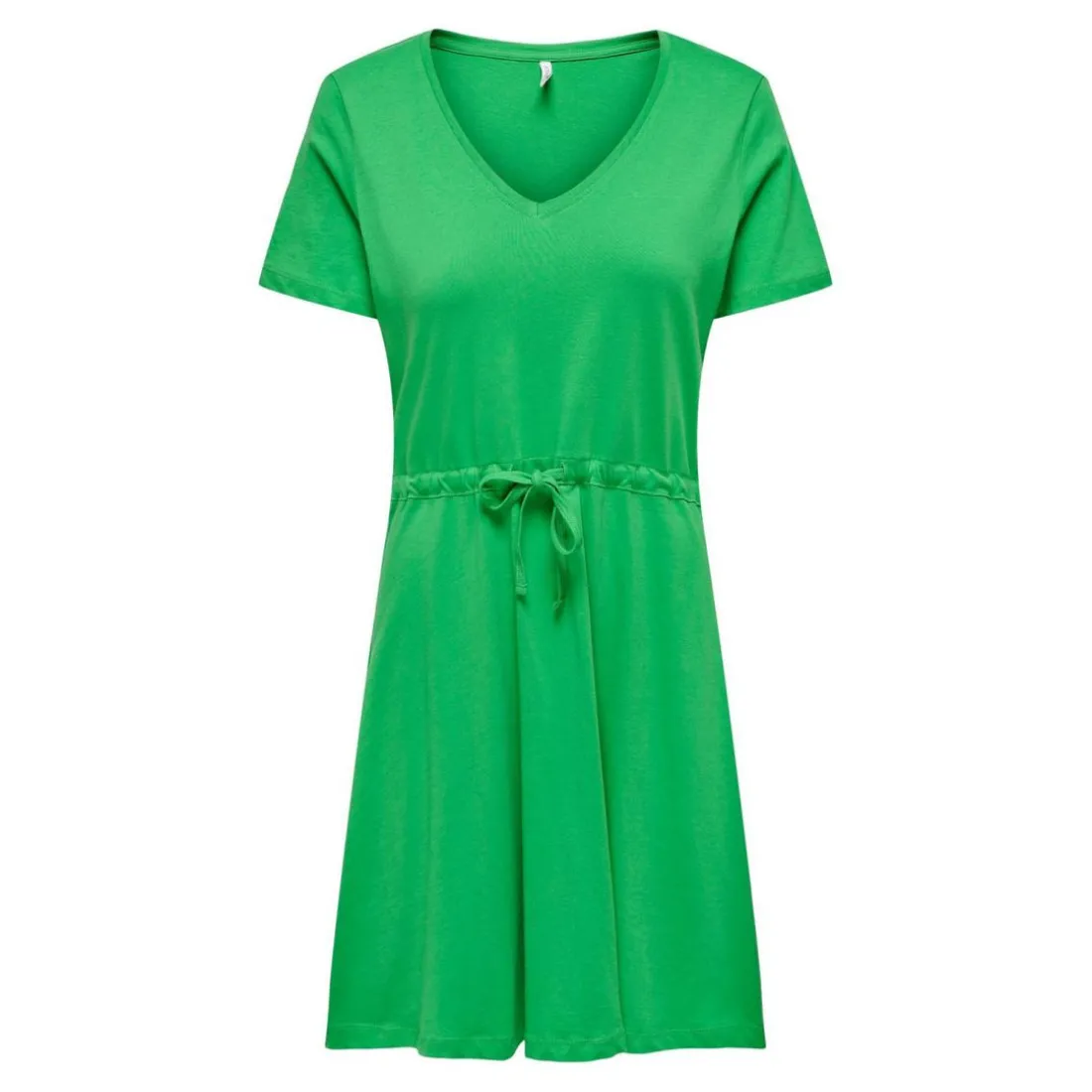 Robe courte Col en V Manches courtes Au-dessus du genou vert