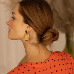 Robe courte Delia orange en viscose