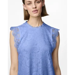 Robe courte en dentelle Colline bleu Nell