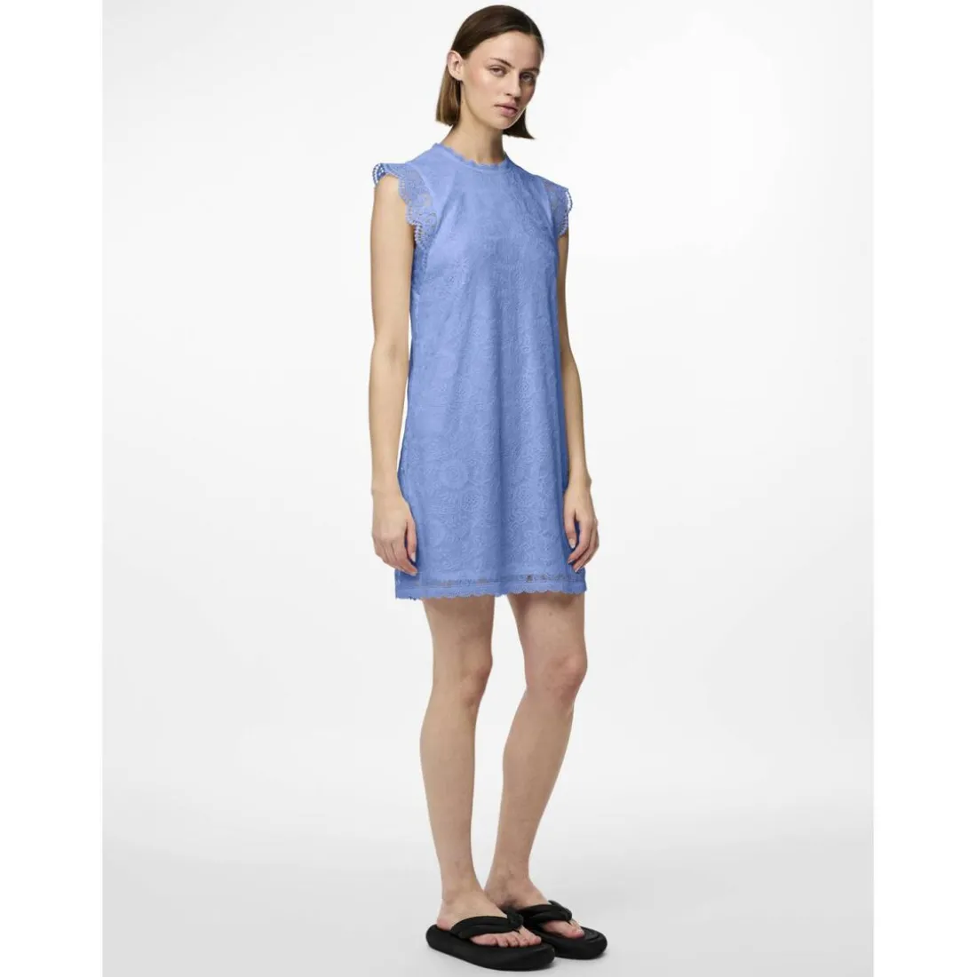 Robe courte en dentelle Colline bleu Nell