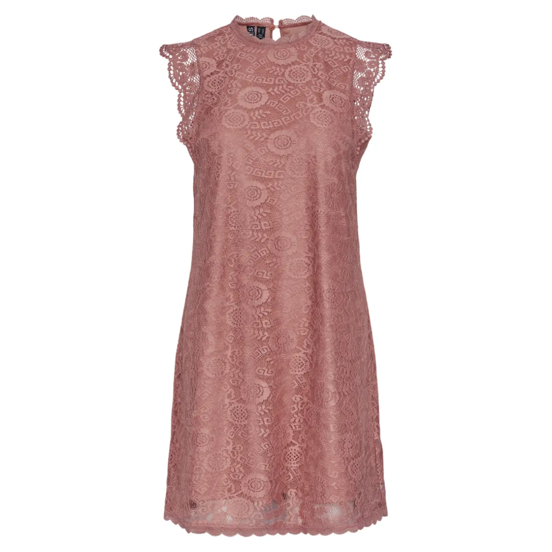 Robe courte en dentelle Colline rose Kai