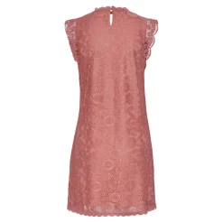 Robe courte en dentelle Colline rose Kai
