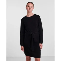 Robe courte en maille noir Sue