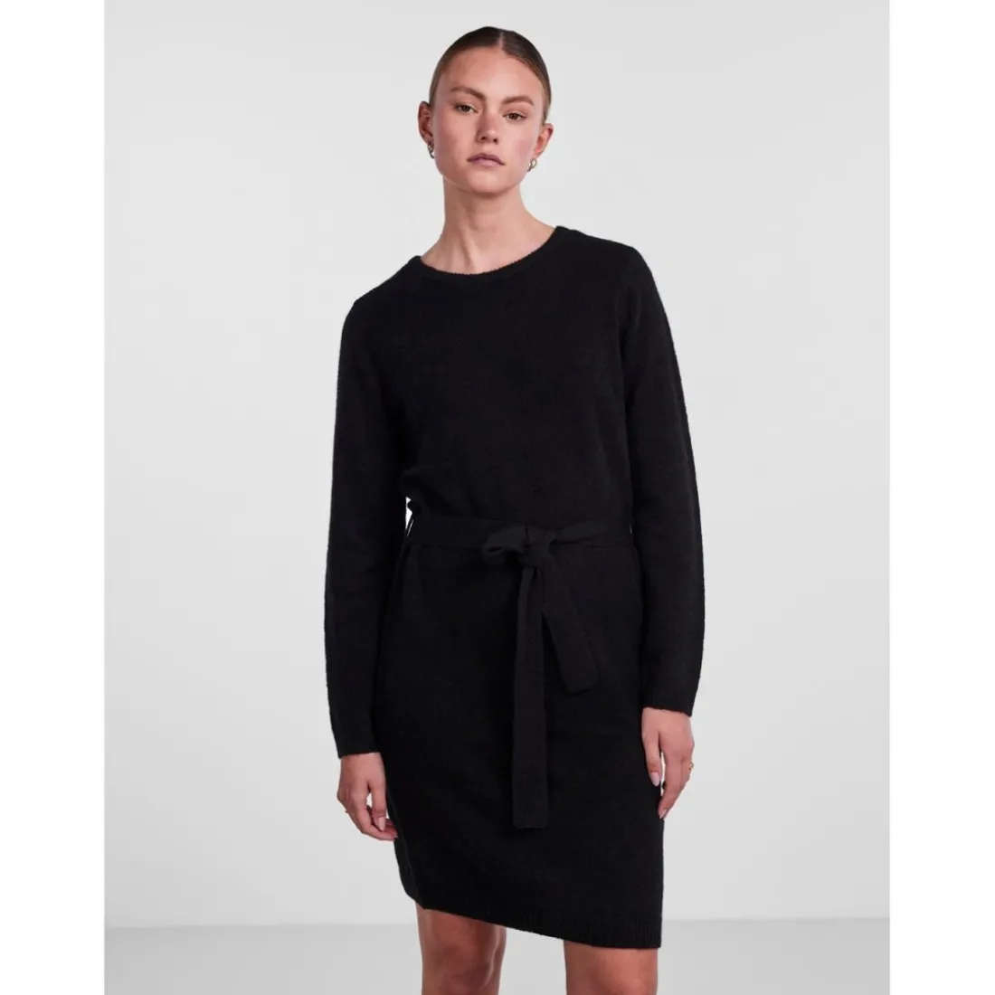 Robe courte en maille noir Sue