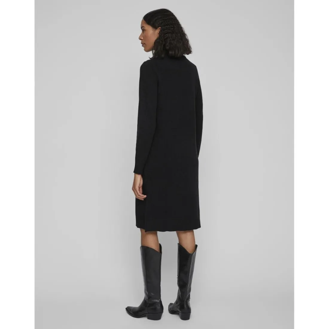 Robe courte en maille noir Faye