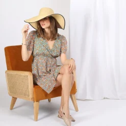 Robe courte fleurie Iseult