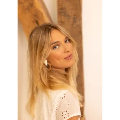Robe courte Justine blanc en coton