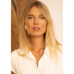 Robe courte Justine blanc en coton