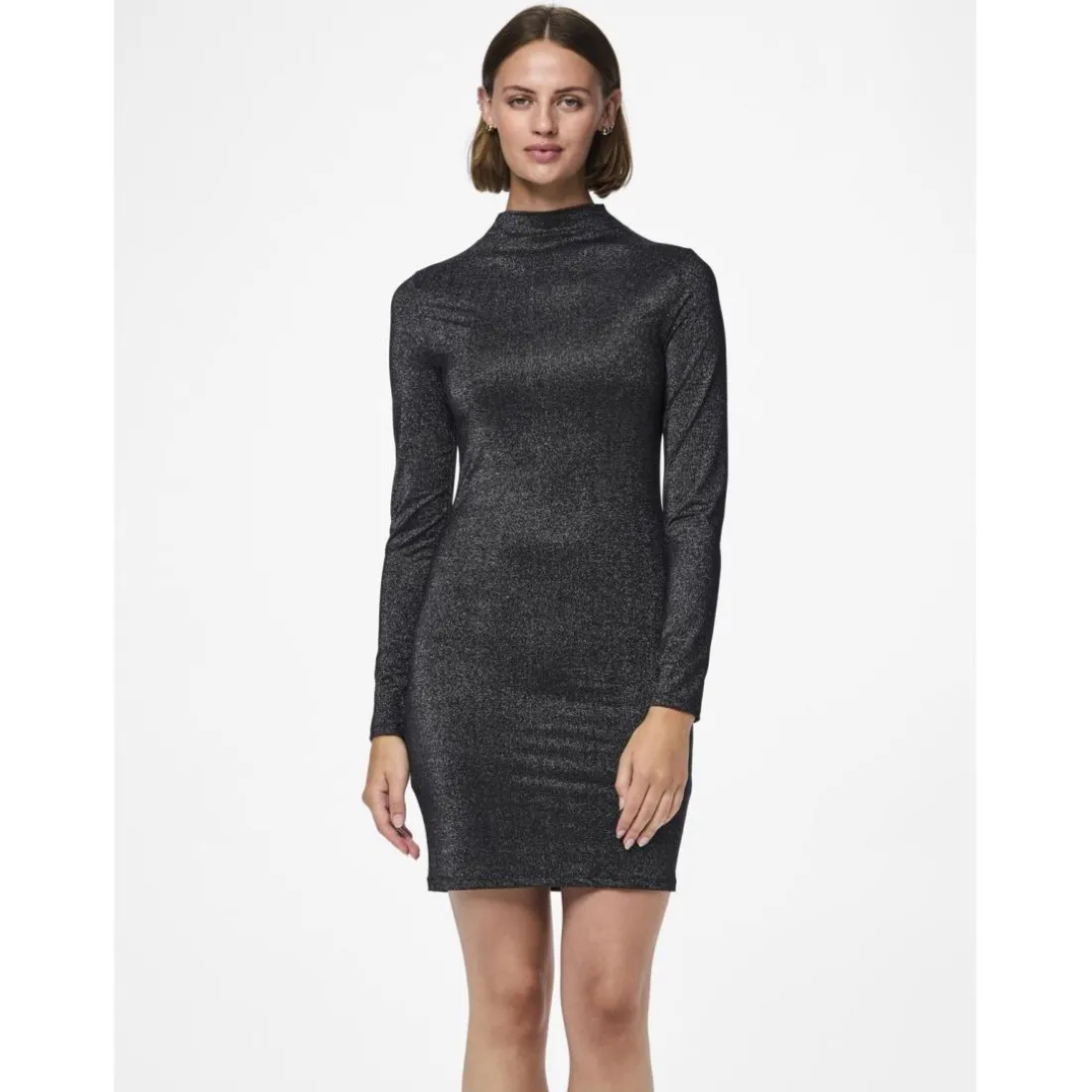 Robe courte manches longue noir Monica Ora