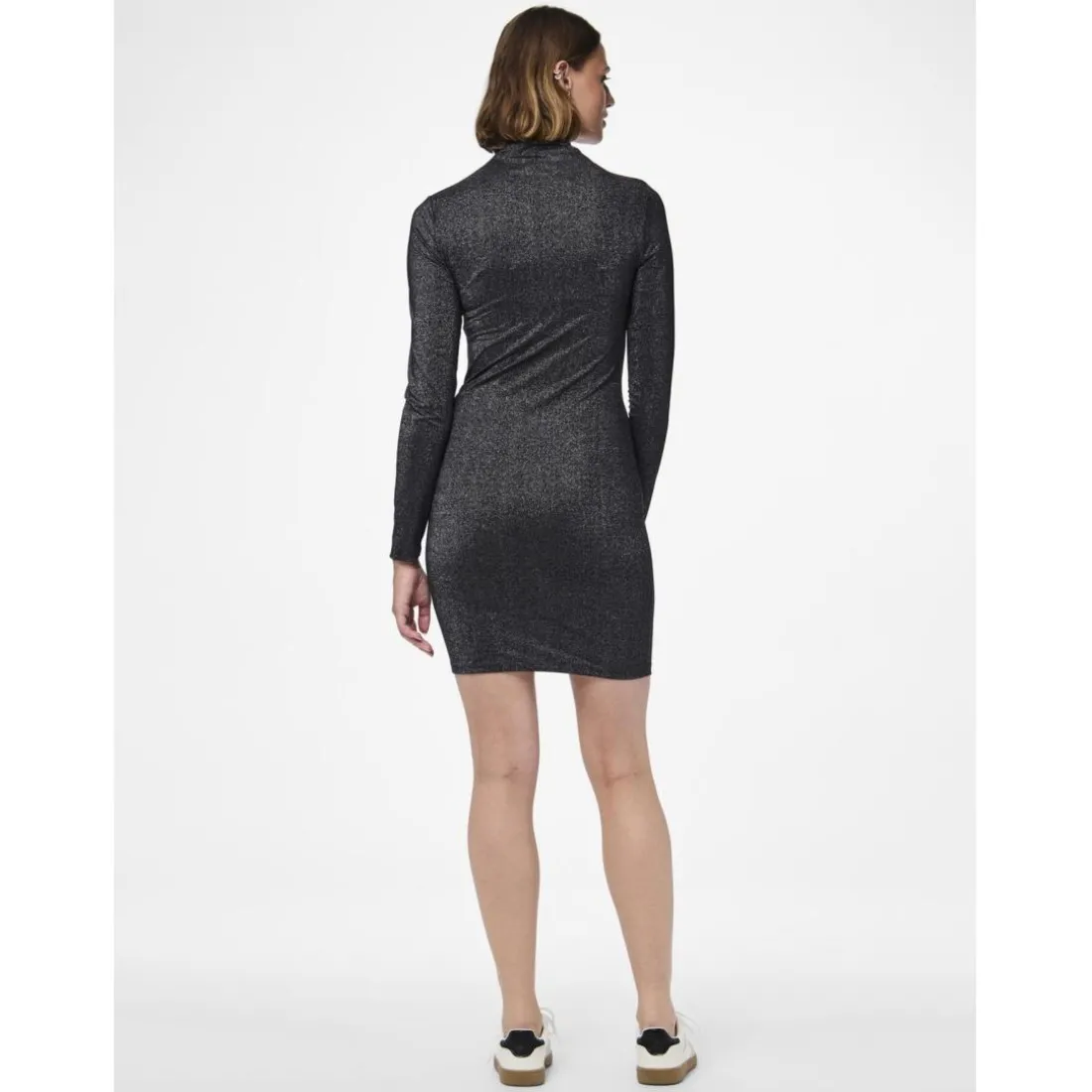 Robe courte manches longue noir Monica Ora
