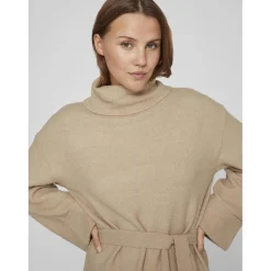 Robe courte marron clair