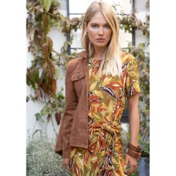 Robe courte Mia vert en viscose