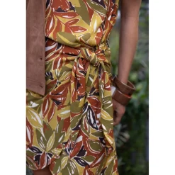 Robe courte Mia vert en viscose