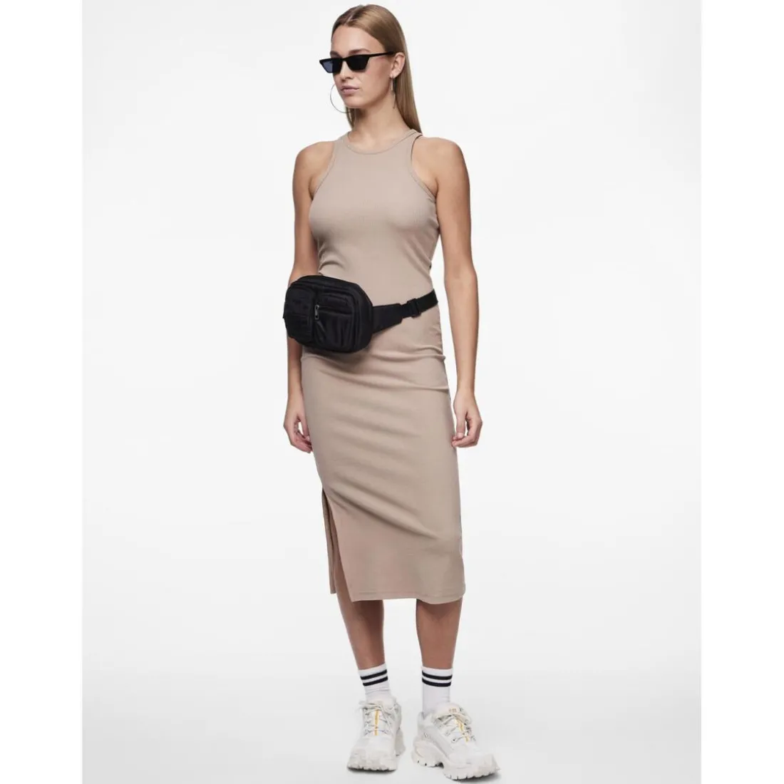 Robe débardeur Cruka marron en coton Vivi