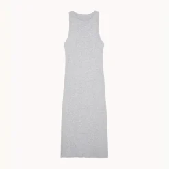 Robe débardeur longue en coton - Grise