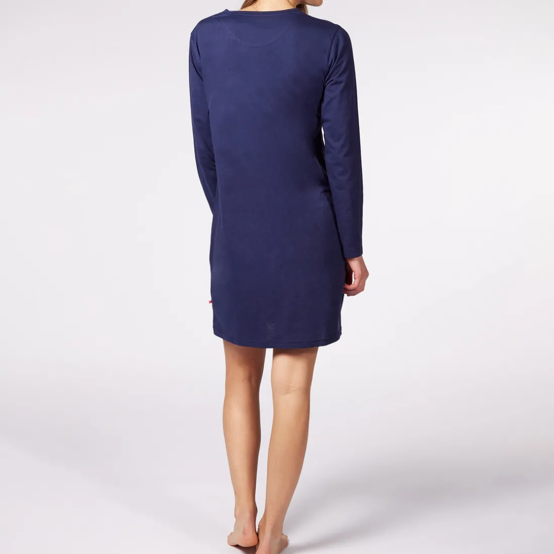 Robe de nuit - Bleu marine en coton bio