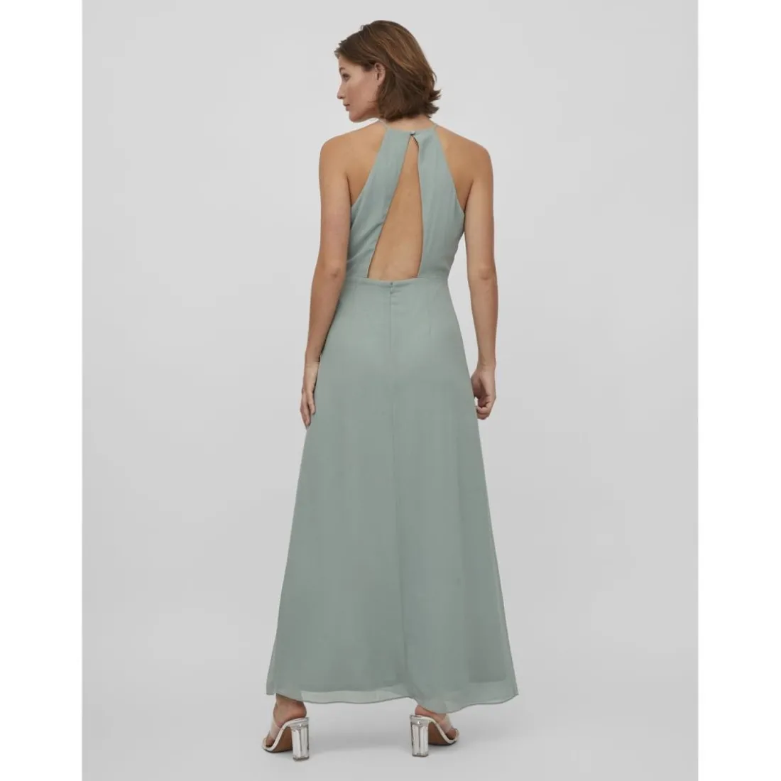 Robe dos nu vert