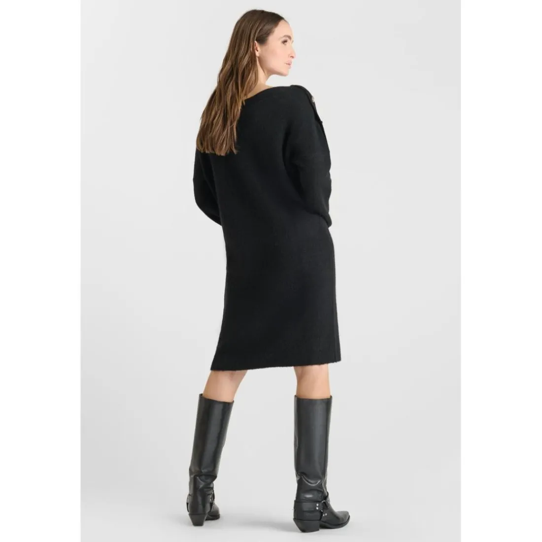 Robe droite CARMENA noir Lou