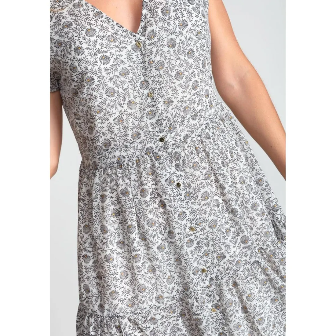 Robe droite CHARDON noir en coton
