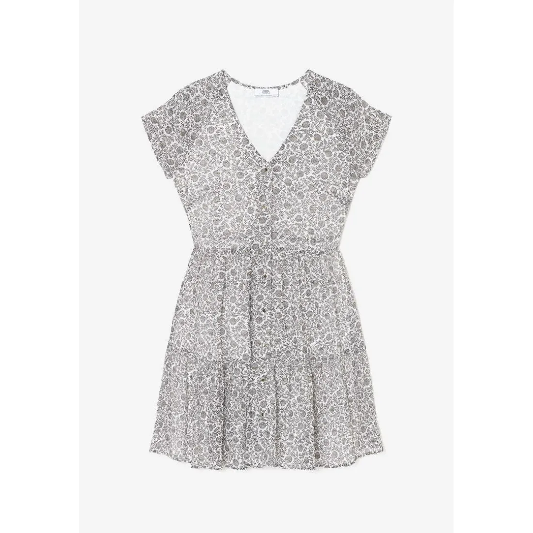 Robe droite CHARDON noir en coton