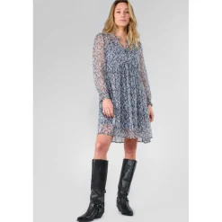 Robe droite DENALI bleu Maya