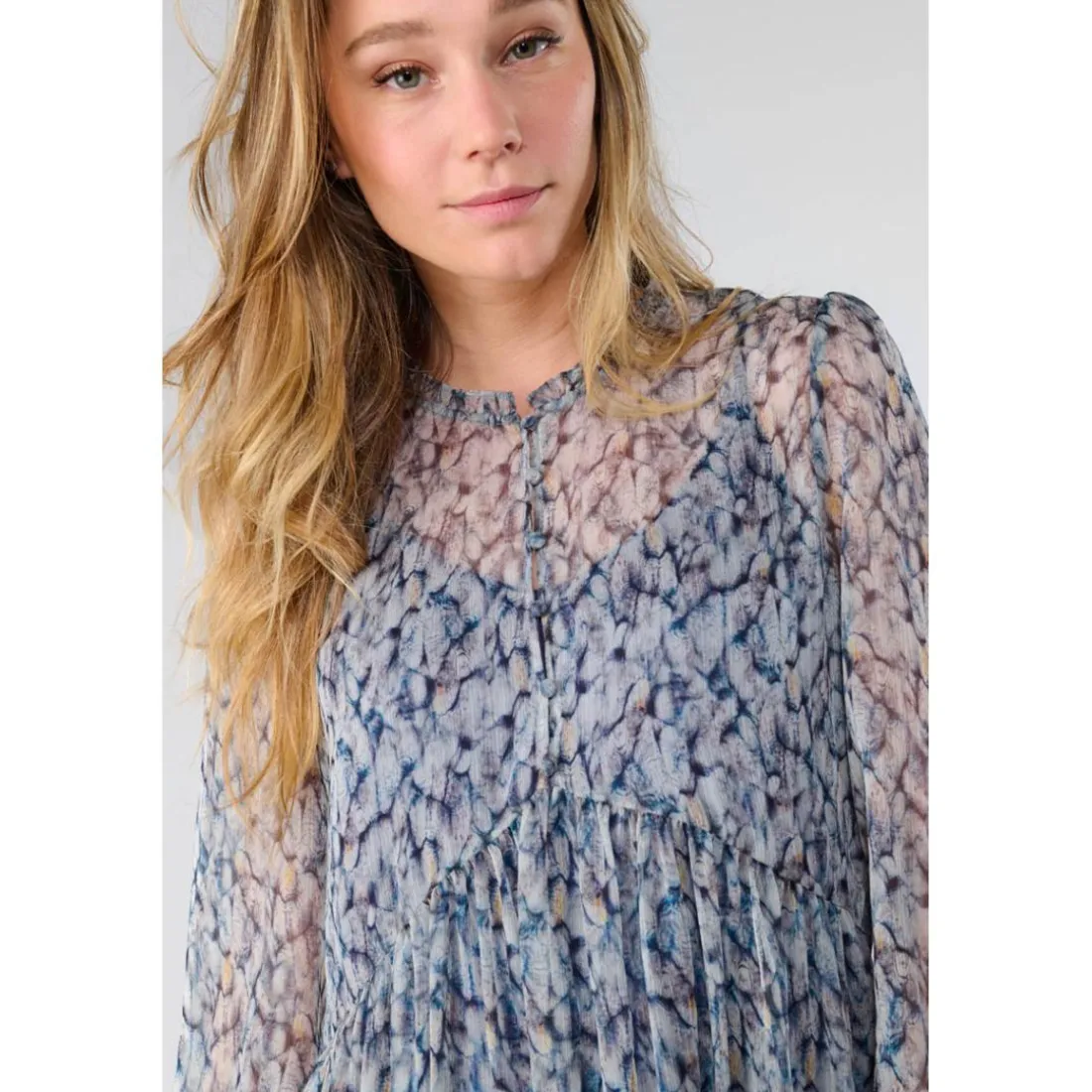 Robe droite DENALI bleu Maya