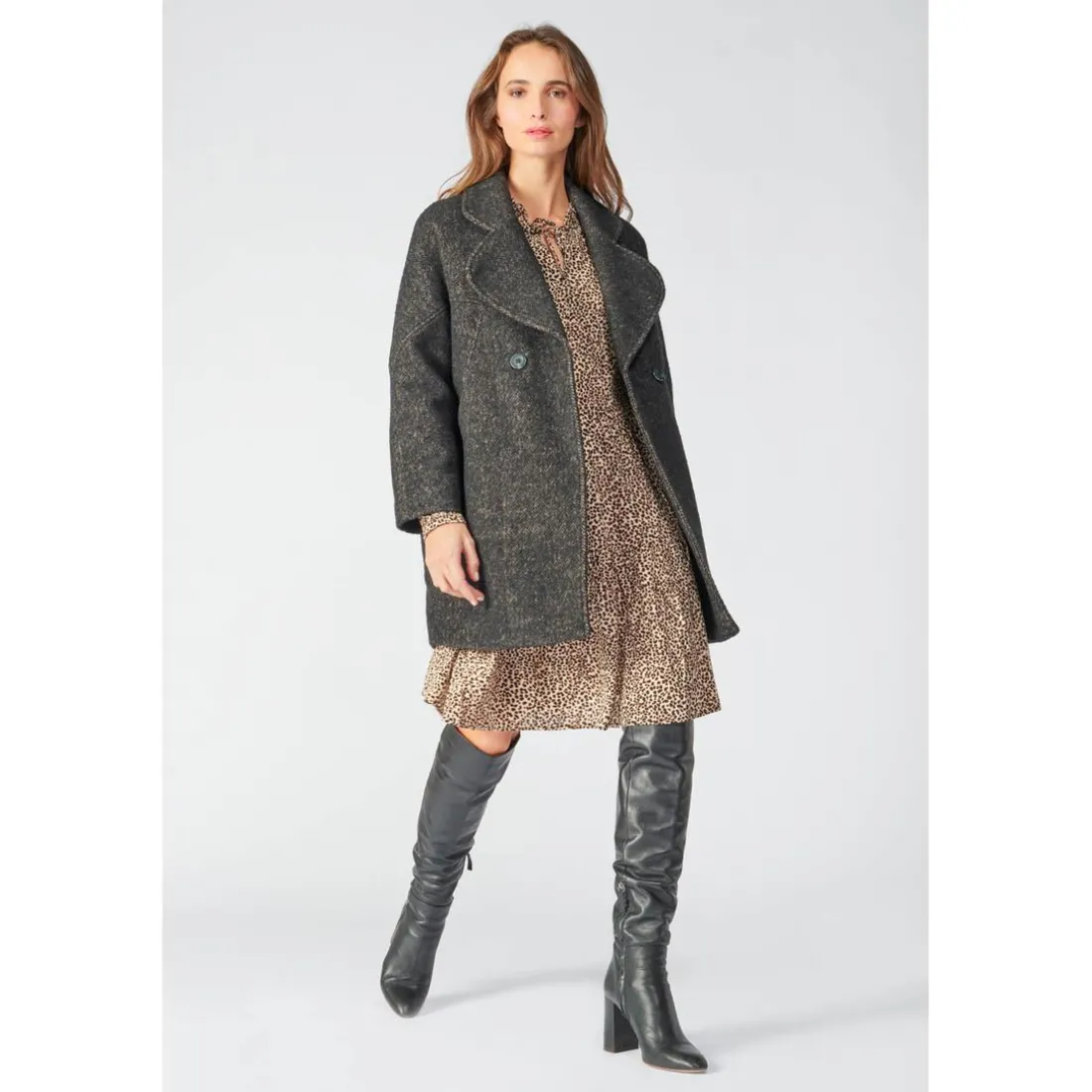 Robe droite ELLIOTT noir en viscose
