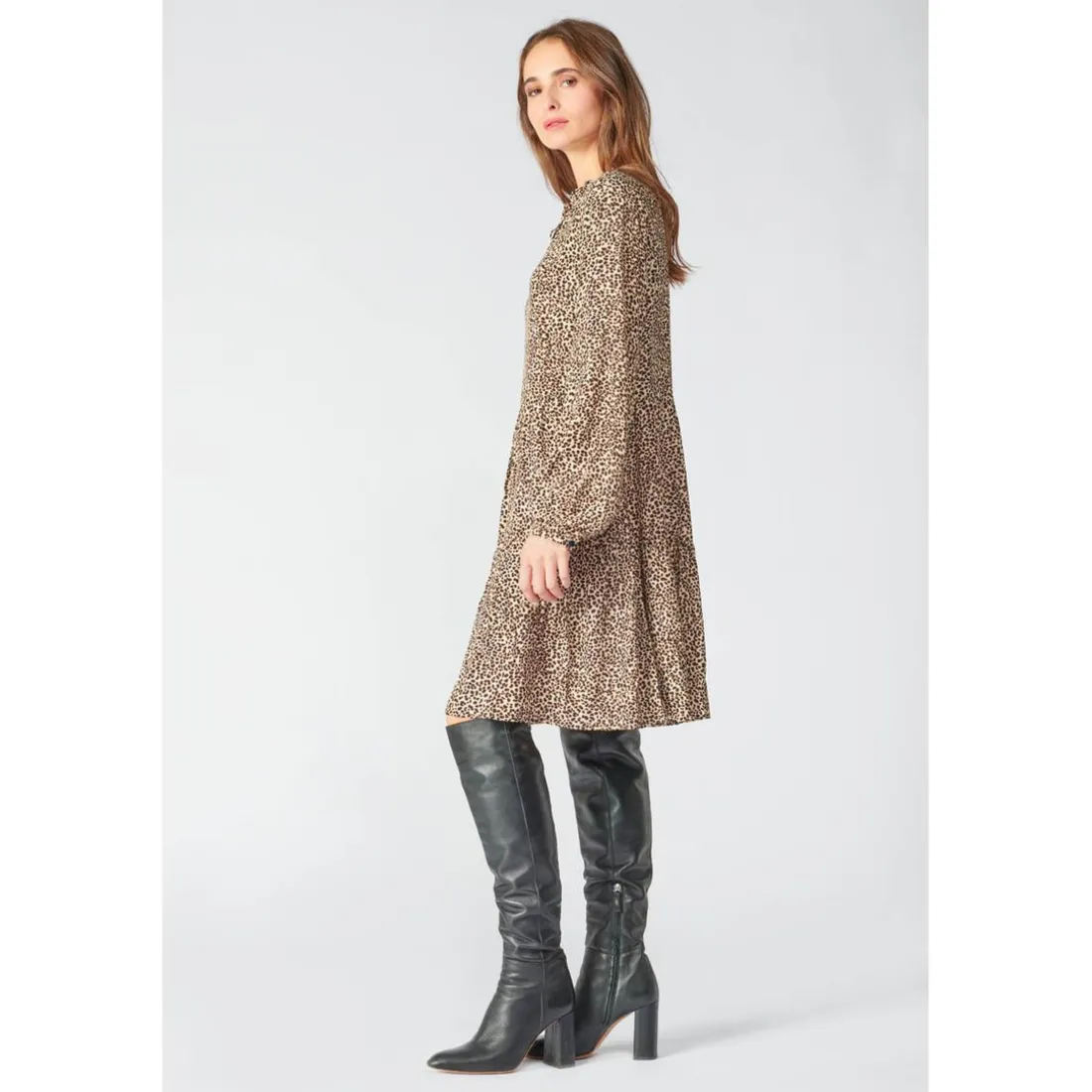 Robe droite ELLIOTT noir en viscose