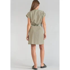 Robe droite EOURRES blanc en coton