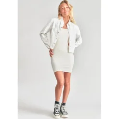 Robe droite fille BIBAGI blanc en coton