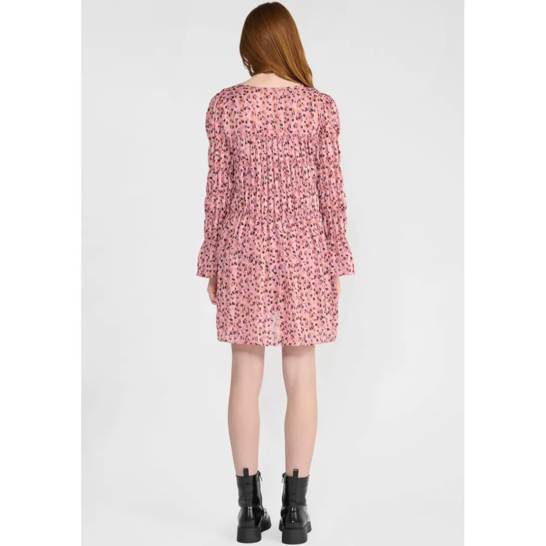 Robe droite fille SMALGI rose Zola