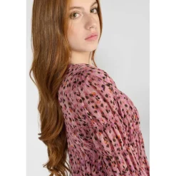 Robe droite fille SMALGI rose Zola