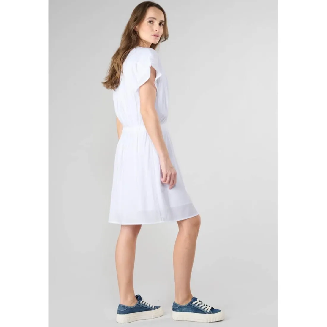 Robe droite JOLIBOI blanc Yule