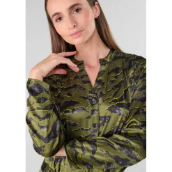 Robe droite MATCHU vert en viscose Adele