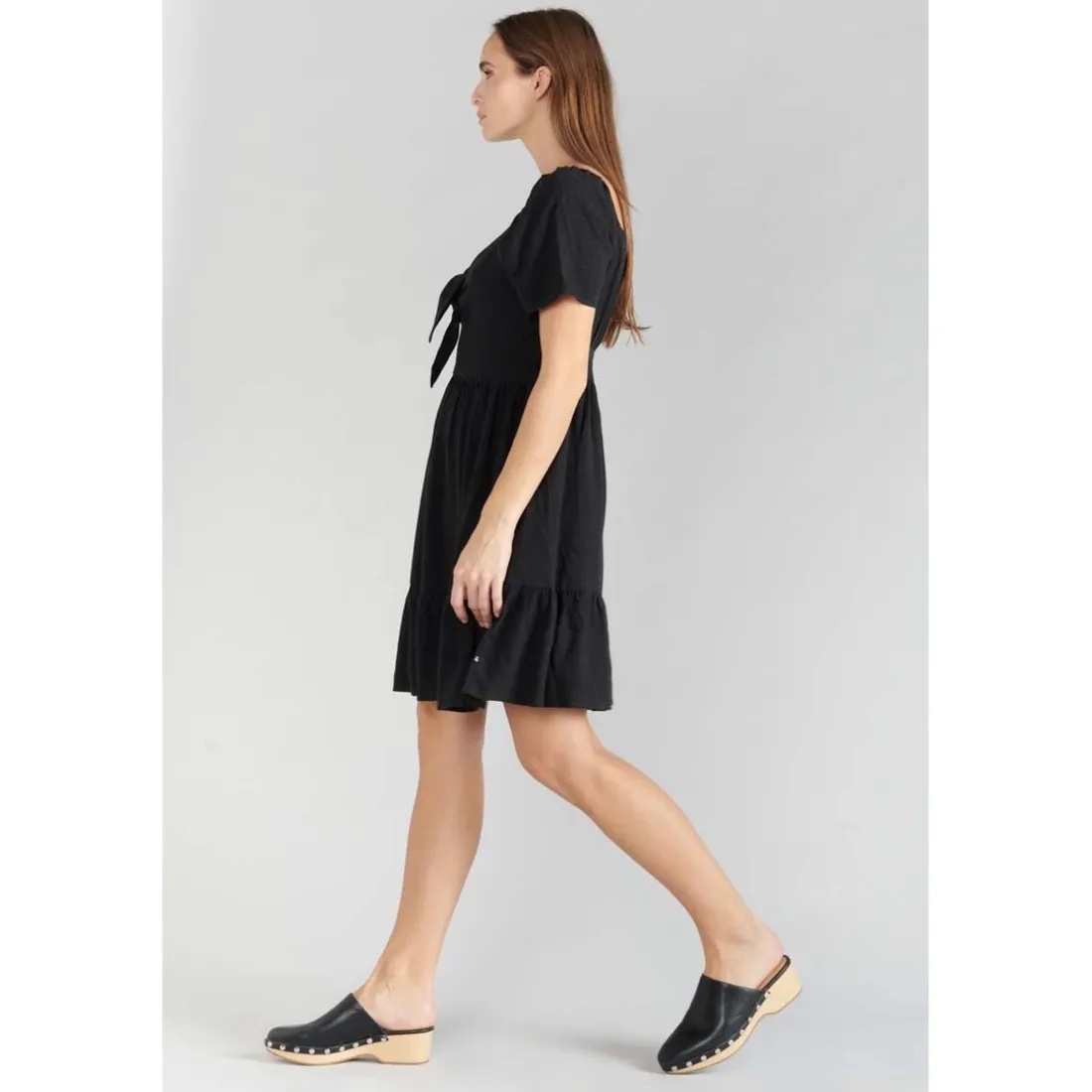 Robe droite NIGHTY noir en lin