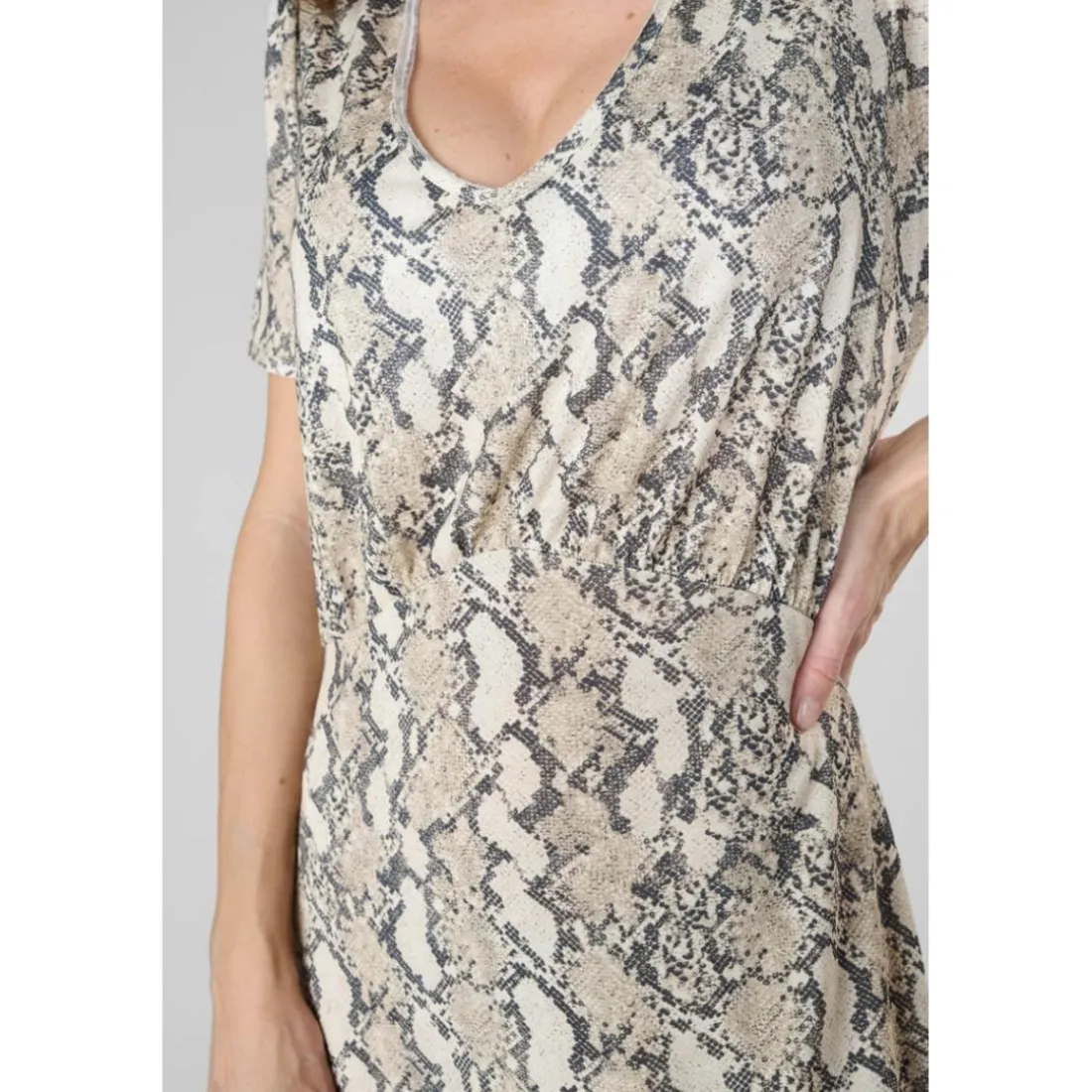 Robe droite ORIENT blanc en tencel