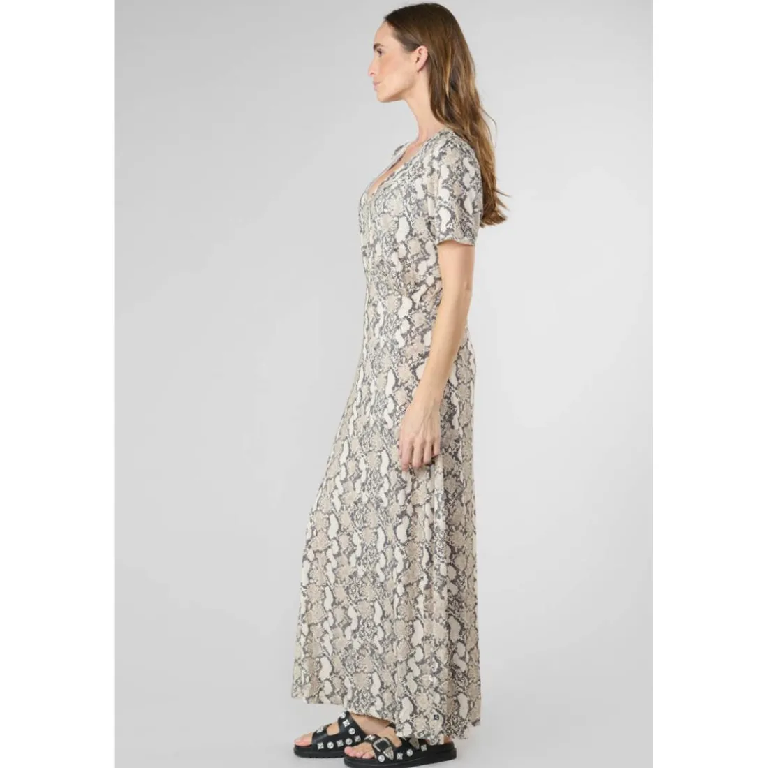 Robe droite ORIENT blanc en tencel
