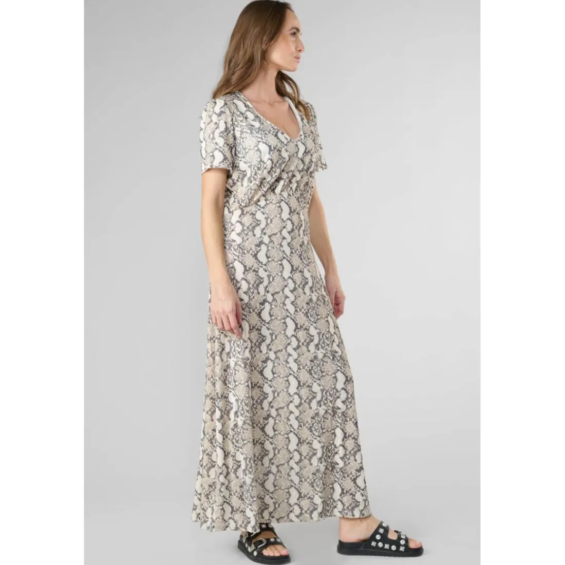 Robe droite ORIENT blanc en tencel