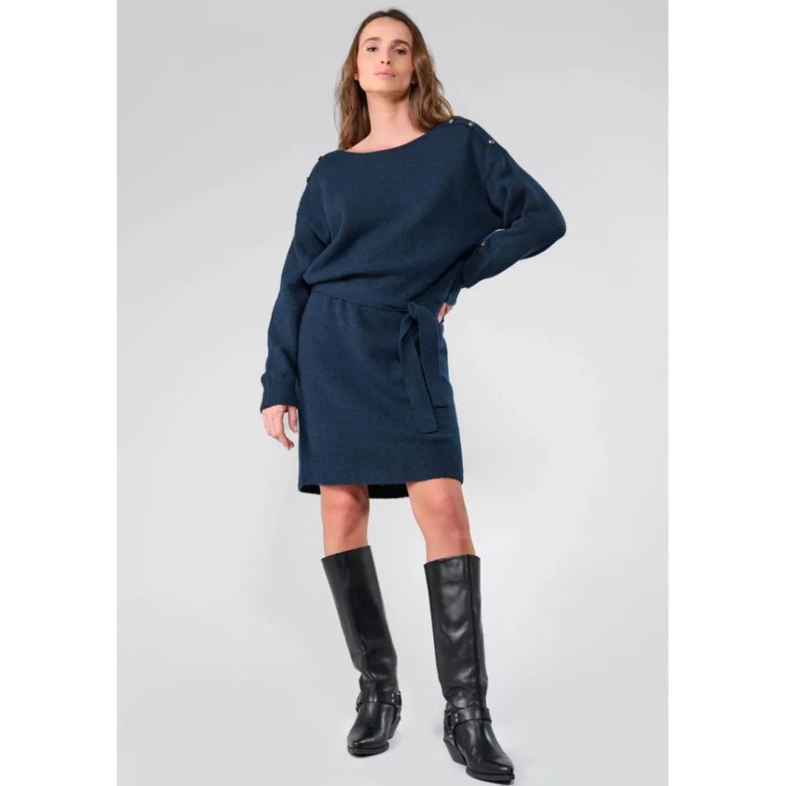Robe droite TORTANQ bleu Nia
