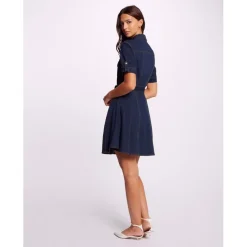 Robe en coton bleu