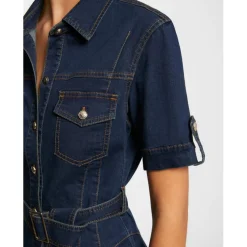 Robe en coton bleu