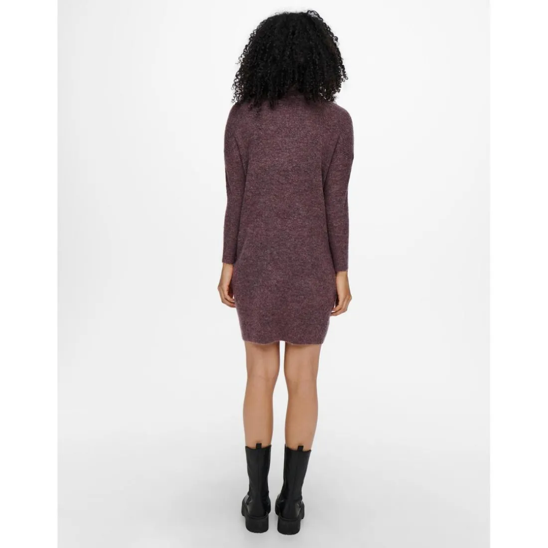 Robe en maille Col bénitier Manches 3/4 Au-dessus du genou rouge Ula