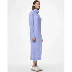Robe en maille manches longues bleu Clio
