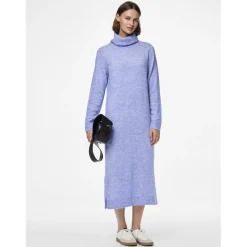 Robe en maille manches longues bleu Clio