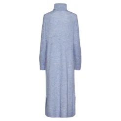 Robe en maille manches longues bleu Clio
