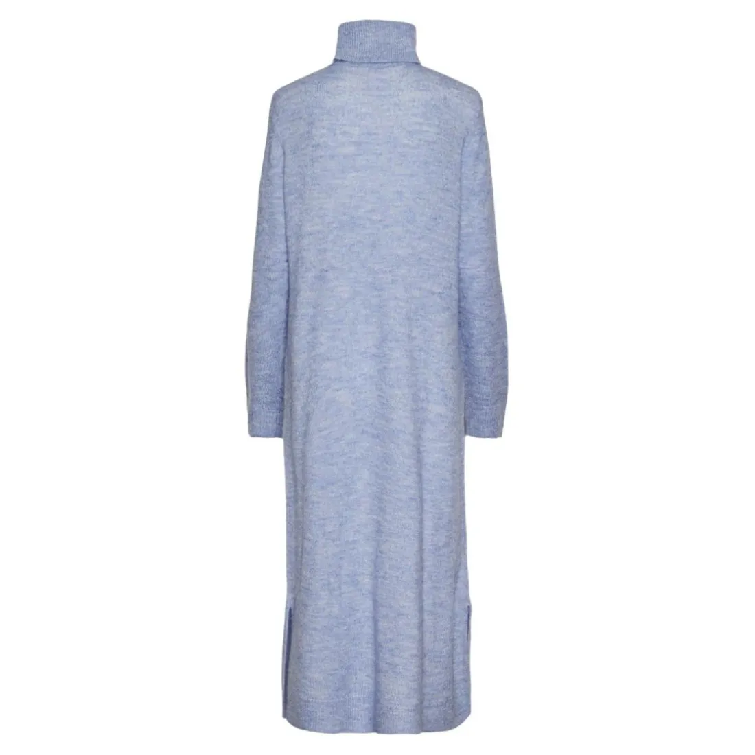Robe en maille manches longues bleu Clio